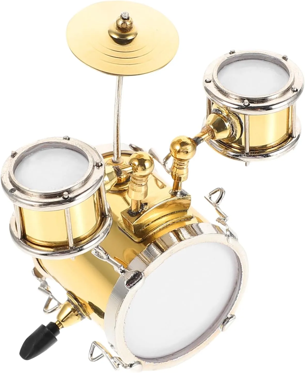1 Set Creative Mini Drum Model for Home Decor Drum Lovers Stylish Miniature Musical Instrument Adornment for Dollhouse Crafts Projects