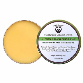 100% Vegan Natural Organic Beard Balm Leave-in Conditioner - Moisturizing Growth Formula Made with All Natural and Organic Ingredients For Sensitive Skin (Aloe Vera)