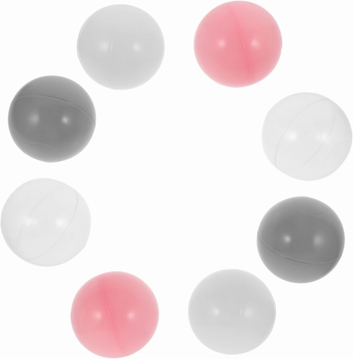 100Pcs Ocean Balls for Plastic Pits Balls Macaron Colors Pearl Transparent for Play Pools Party Games and Educational Activities