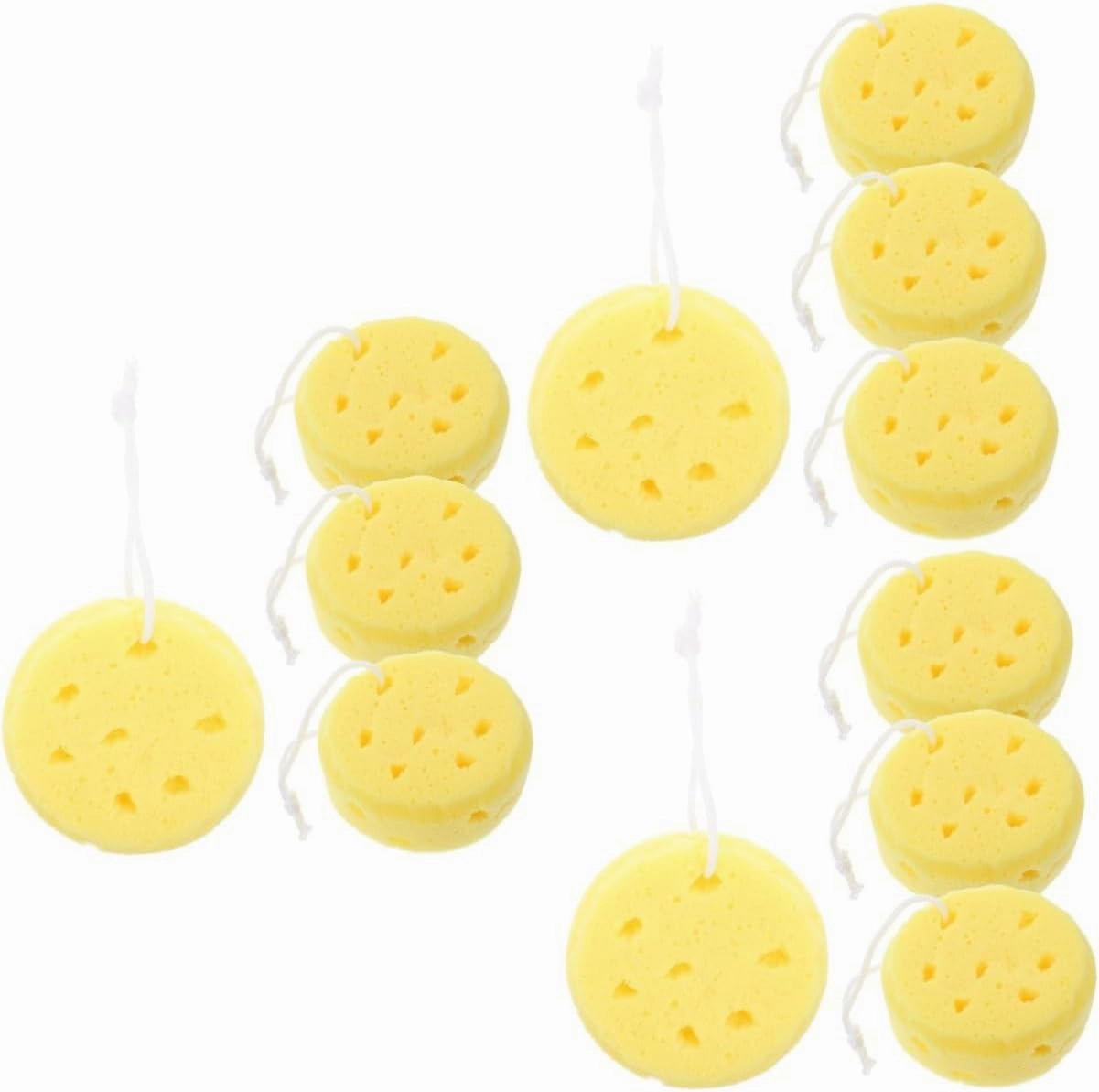 12pcs Exfoliating Body Sponge Loofah for Men Women Honeycomb Design Bath Scrubber for Daily Deep Cleansing Supplies