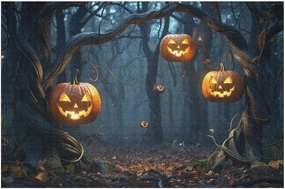 1314 Pieces Puzzle for Adult Twisted Vines with Glowing Jack O Lanterns Wooden Jigsaw Puzzles Challenging Educational Fun Interactive Toys for Women Men 29.5x19.7 Inch