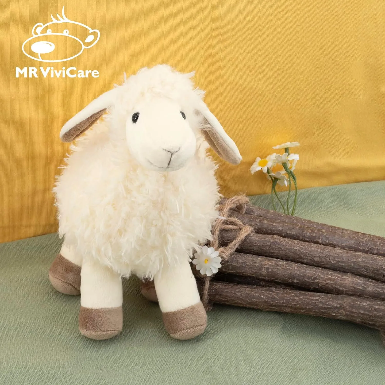 13.5" White/Cream Sheep Stuffed Animals for Boys and Girls,Soft and Adorable Lamb Plush Toys for Newborn Babies,Great Gifts on Birthday,Christmas,Baby Shower,Easter,Machine Washable