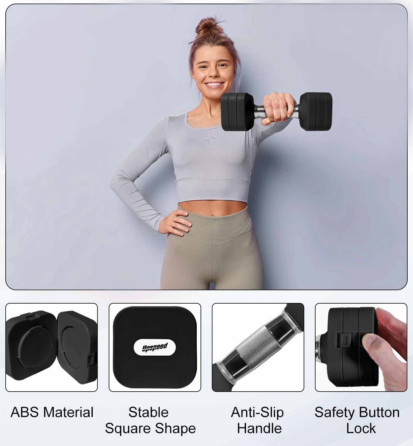 15LB 20LB 50LB Adjustable Dumbbell Set, 4 in 1 Free Weights Dumbbells Set for Women Men Hand Weights Sets Adjust Dumbbell Weight Sets for Home Gym Exercise Workout Strength Training Equipments