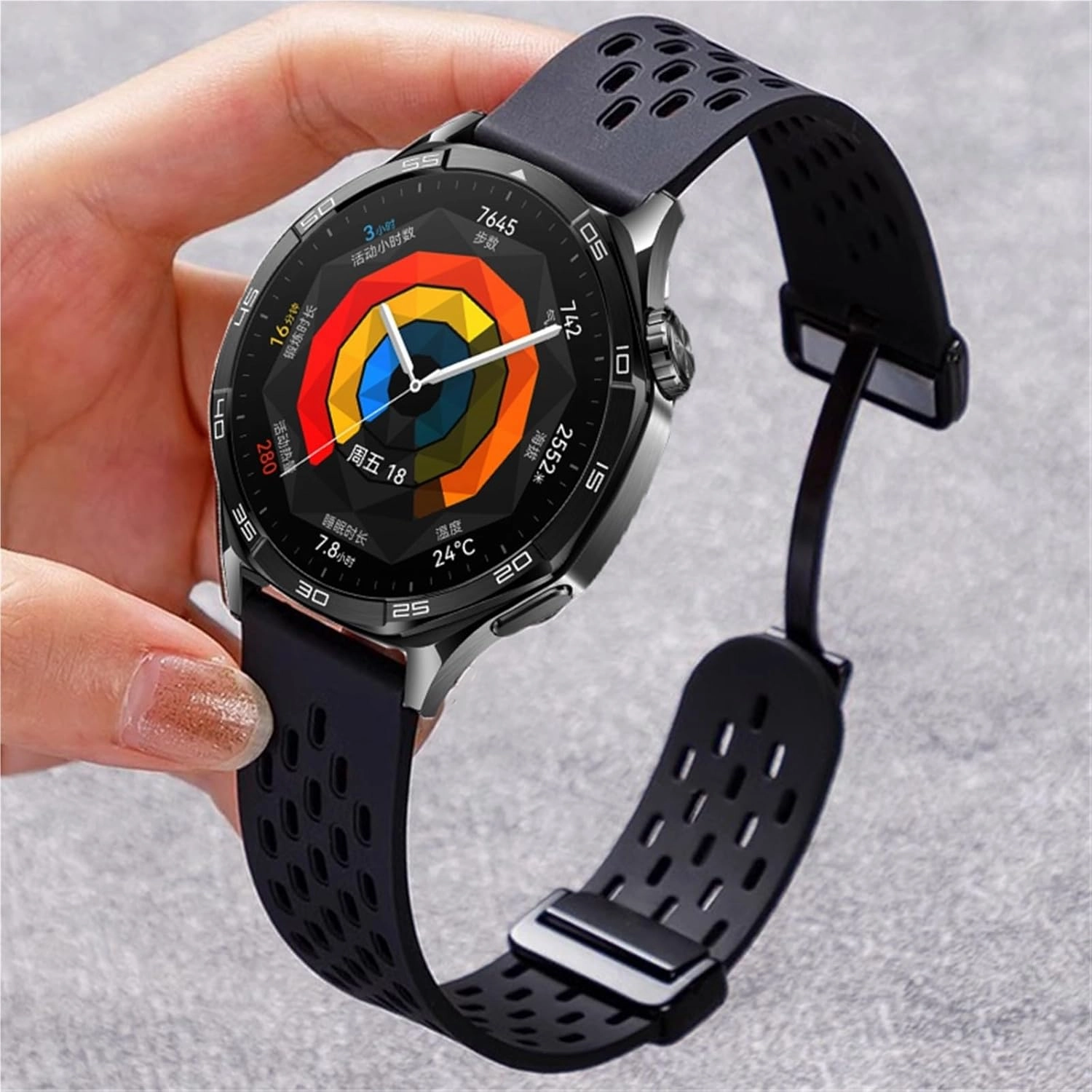 18 20 22mm Magnetic Silicone Strap For Huawei Watch GT 5 46mm 41mm Breathable Sports Band For Huawei GT5 Pro GT4 GT3 GT2 Correa WatchBands