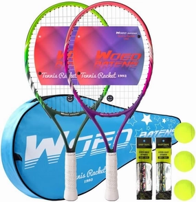 19" 23" 25" Kids Tennis Racket Junior/Youth Tennis Racquet with Tennis Ball Carry Bag Overgrips Vibrations Dampers…