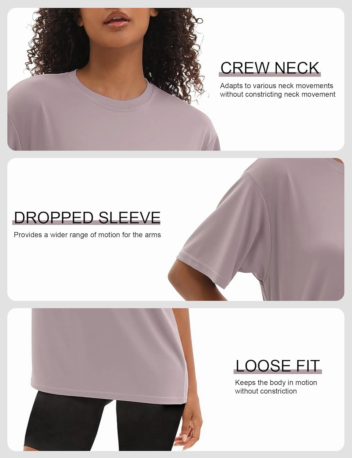 1/5 Pack Workout Oversized T Shirts for Women, Short Sleeve Plus Size Baggy Dry Fit Athletic Gym Shirts Tops Tees
