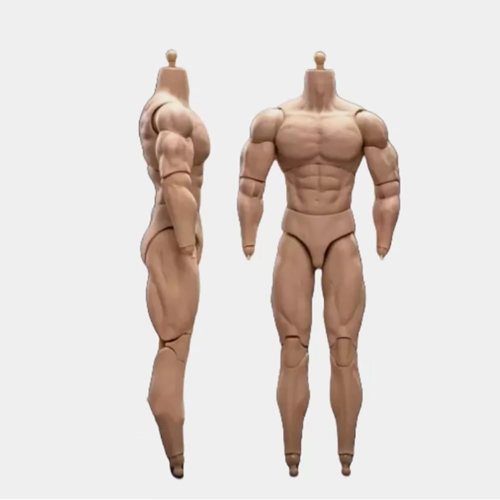 1:6 Scale Male Action Figure 12 Inch Flexible Muscle Male Figure Body Doll Miniature Figure Without Head Sculpt