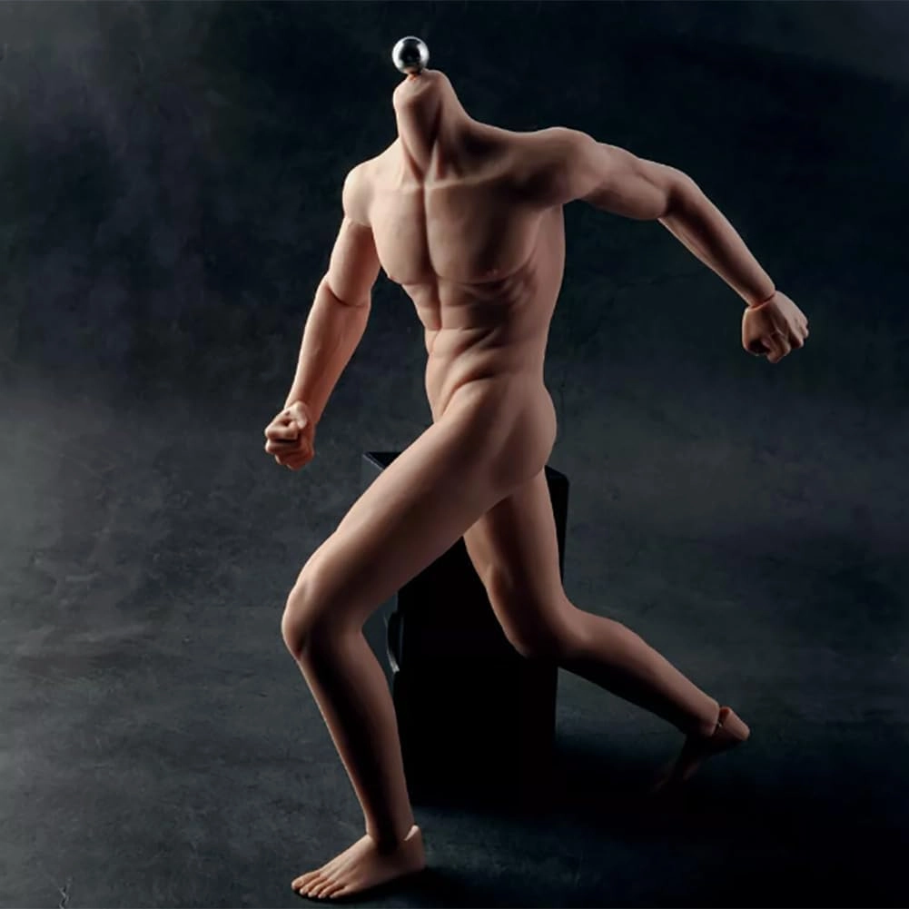 1/6 Scale Muscular Male Body 12" JIAOU Doll Suntan Skin Flexible Seamless Action Figure Doll Miniature Figure Body