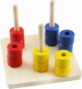 1set Early Educational Stacking Toy for Boy Girl Montessori Color Recognition Game to Hand-Eye Coordination and Cognitive Skills for Toddlers and Preschool Learning Activities