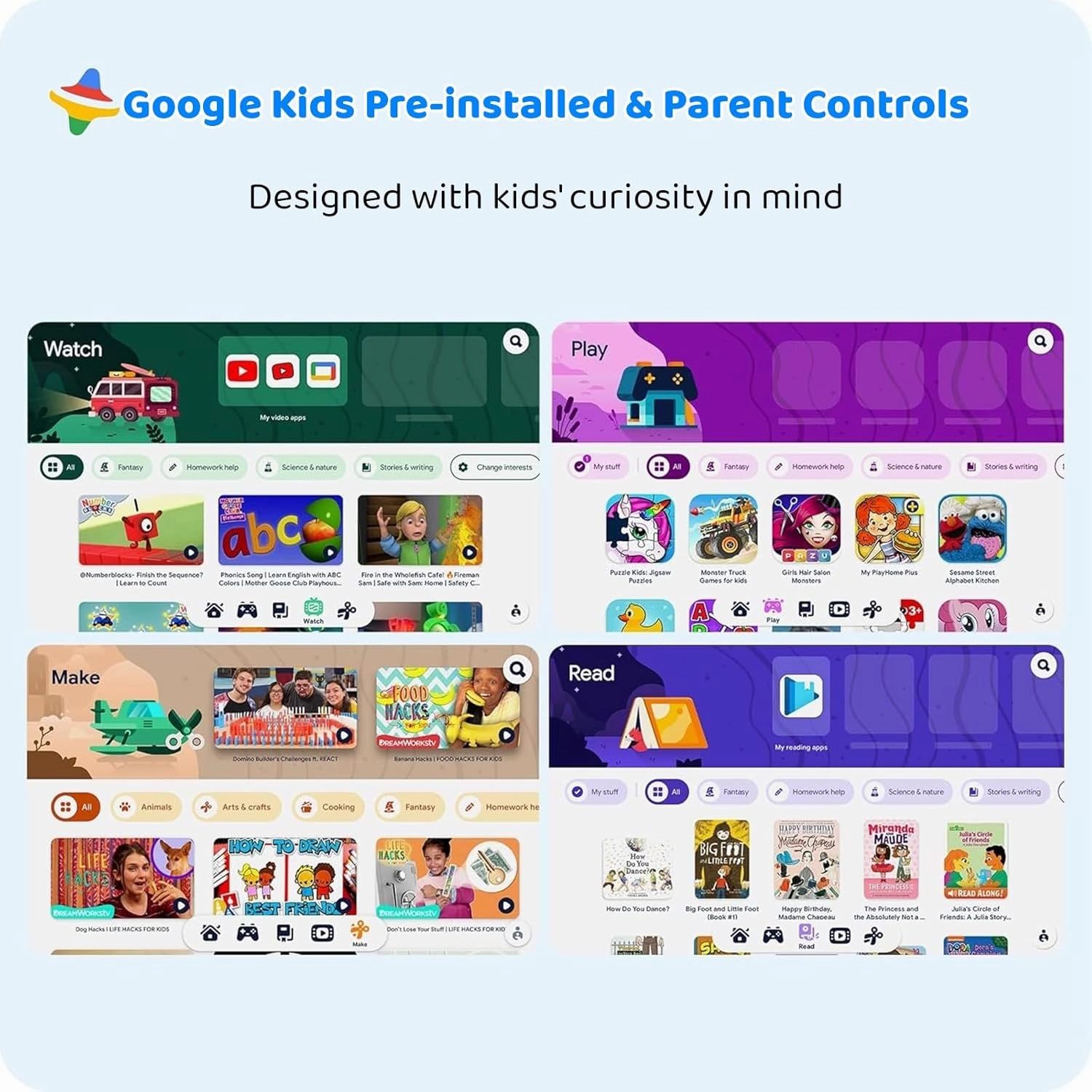 2025 Kids Tablet, Octa-core, Android 14 Tablet for Kids with Case, 6000mAh Battery with Kids Space, Parental Control, Dua l WiFi6, Kids App Pre-Installed, Great Gift for Children