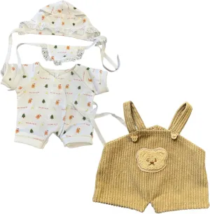 20''/47cm Plush Toy Bib-Style Pajama Set   Bear Romper for Chubby Teddy Bears & Bartholomew Bears(NO Doll)