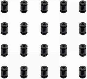 20PCS Anti Vibration Rubber Damper Balls Compatible with CC3D APM Brushless Shock Absorption Columns Compatible with RC FPV Drone Flight Controller(Small Type Black)