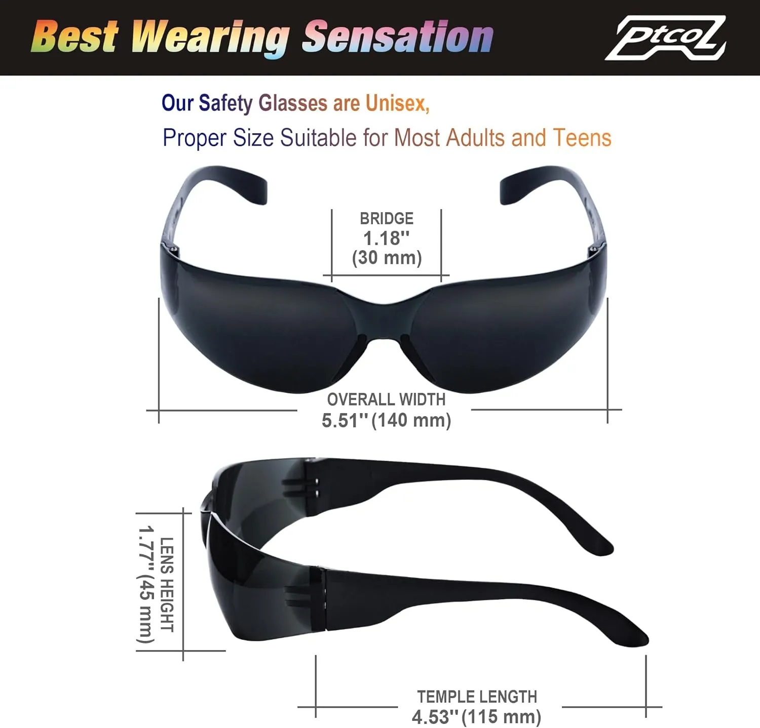 28 Pack Safety Glasses (Bulk Pack of 24 4) Unisex Black Tinted Anti-Scratch Protective Goggles Impact Resistant Lens Eyewear with ANSI Z87.1 Certified Perfect for Construction, Shooting and Laboratory