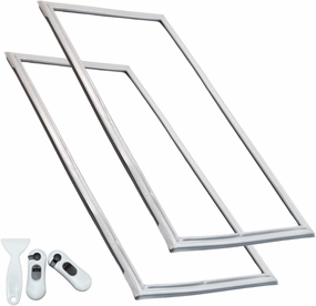 2 Pack Upgrade 241778307 Refrigerator door seal is suitable for Frigidaire refrigerator door seal replacement, suitable for Electrolux refrigerator accessories 【grey】with a 2-year warranty.