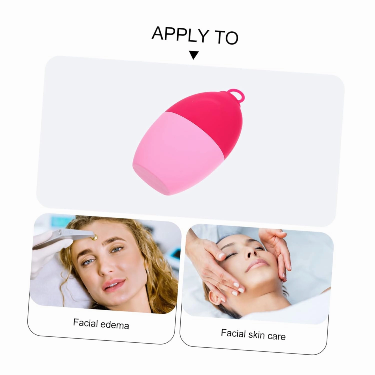 2pcs Ice Facial Roller Reusable Face Mold for Skin Care Relieve Puffiness Improve Elasticity for Daily Use and Sun Redness Repair