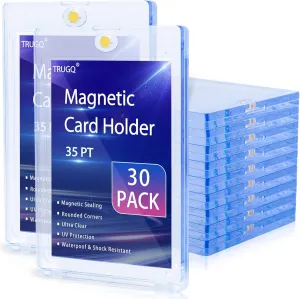 30ct Magnetic Card Holder for Trading Cards,35PT One Touch Card Holder Super - Strong Baseball Card Holders,Ideal for Display & Storage Display Case for Standard Cards