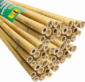 3/4" D 7 Feet Bamboo Stakes 50 Pack, Thicker Heavy-Duty Plant Stakes, Natural Garden Stakes for Bean, Tomato, Bean, Flowers,Trees Potted and Climbing Plant Support