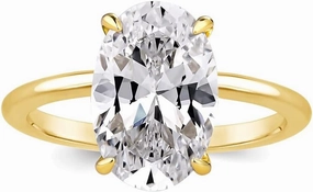 3.5 Carat Elongated Oval Cut Engagement Ring for Women Gold Plated 925 Sterling Silver Simulated Diamond Promise Ring