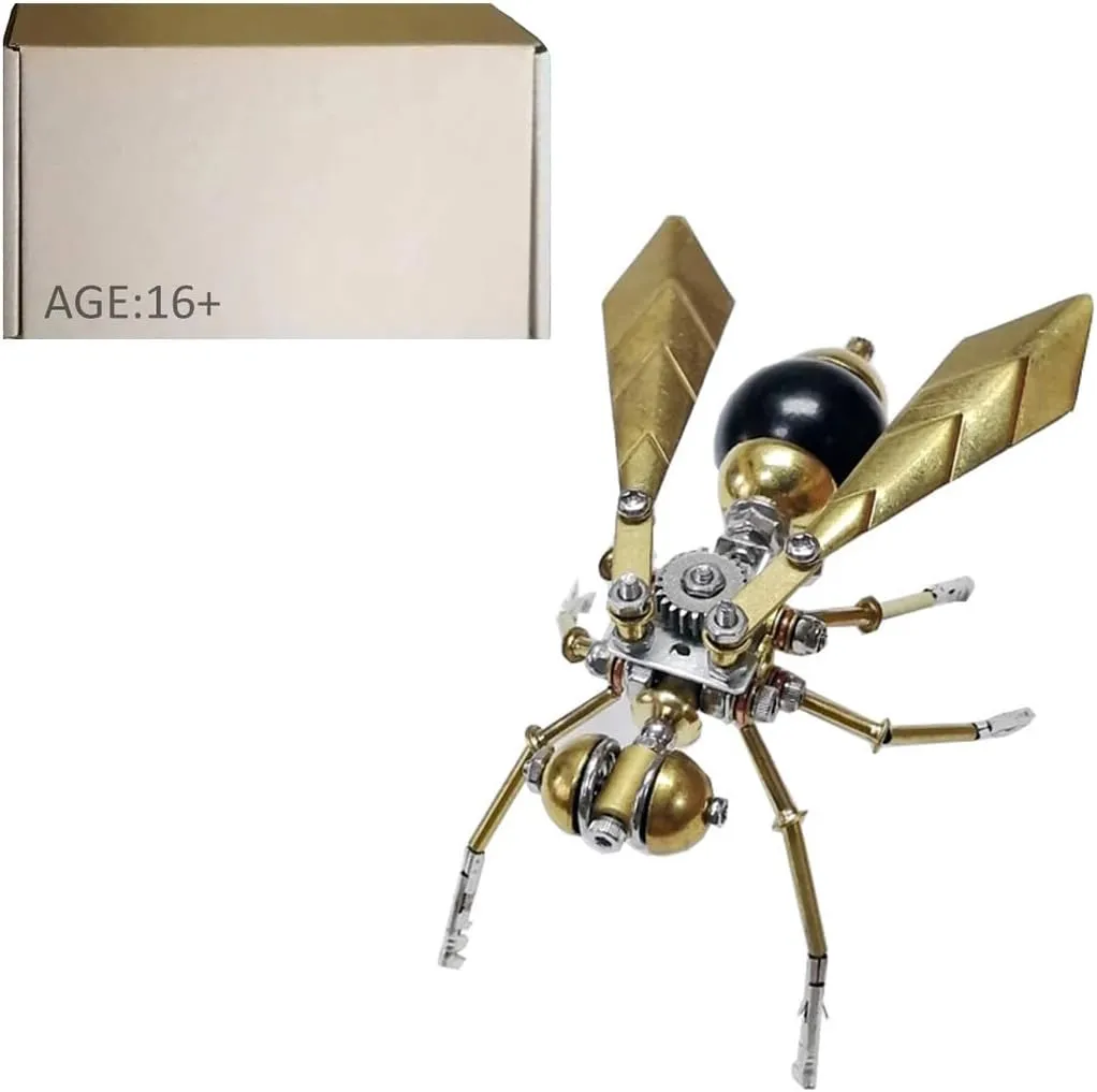 3D Insect Metal Puzzle, Mechanical Hornet Model, Puzzle DIY Craft Kit, Great Gifts for Teens and Adults (100 PCS)