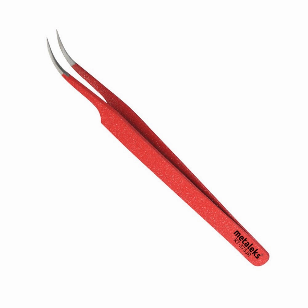 3Pcs Eyelash Extension Tweezers Made In Surgical Stainless Steel With Magnetic Kit (Red Powder Coated 1)