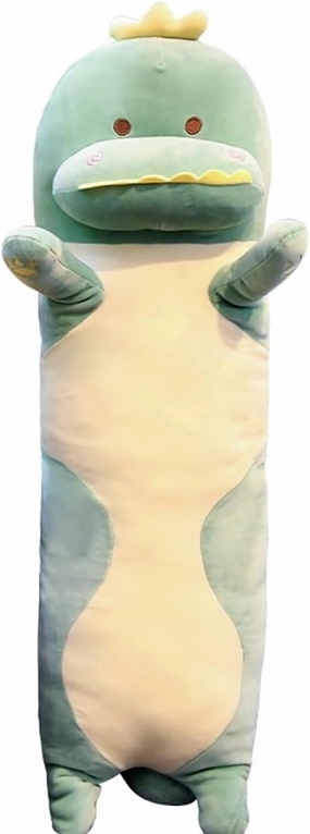 43.3 inch Long Dinosaur Plush Pillow Cute Giant Hugging Body Pillow Soft Large Comfortable Cartoon Squishy Plushie Kawaii Stuffed Animals for Kids Girls Boys Fluffy Surprise Dinosaur Toy