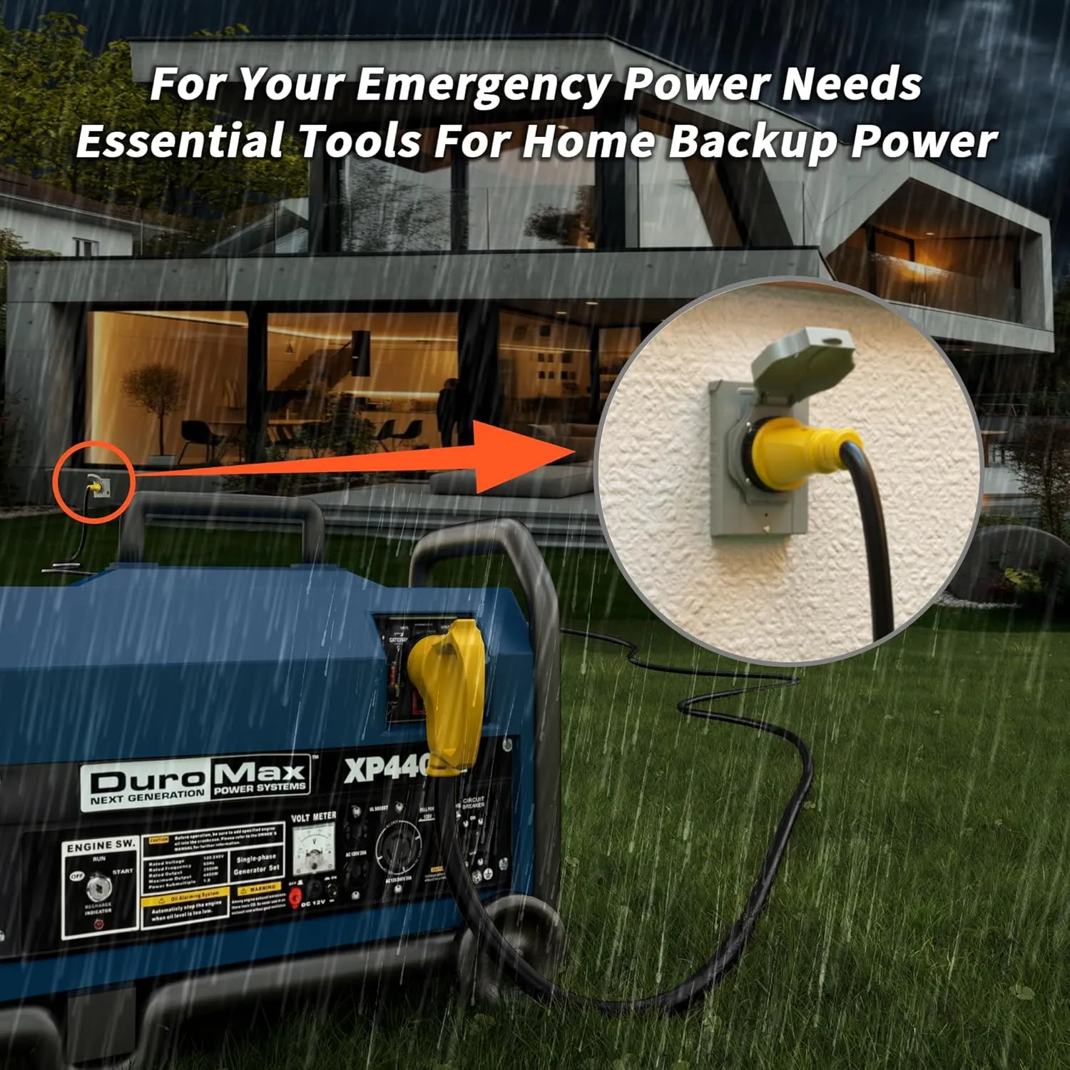 50 Amp Generator Cord, 25FT 50 Amp RV Extension Cord with Twist Lock, Generator Cable 50A 4 Prong Yellow, NEMA 14-50P/SS2-50R Heavy Duty 6/3 8/1 AWG STW Wire for RV Camper & House