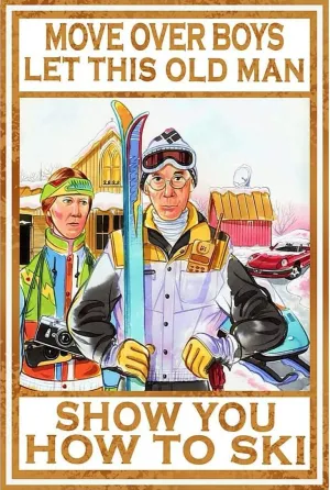 500 Pieces Wooden Jigsaw Puzzle for Adults Kids Skiing Couple, Move Over Boys Let This Old Man Show You How to Ski Challenging Family Activity Great Gift Idea for Family Friends Difficult Puzzles