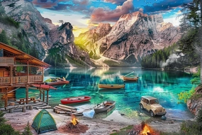 500 Pieces Adult Puzzle Pieces, Adult Landscape Puzzle Pieces, Lake Ecological Scenic Area, Gifts for Puzzle Enthusiasts Ideal Gift and Home Decor Challenging Puzzle Experience