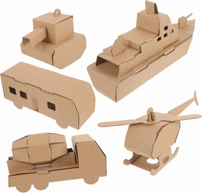 5pcs Paper Puzzle Models DIY Helicopter Car Assembly for Adults Activity to Enhance Imagination Bonding