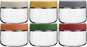 8oz Glass Jars with Lids 1 Cup Small Food Containers for Chia Pudding Jam Snack Yogurt Overnight Oats Candy,6-Pack