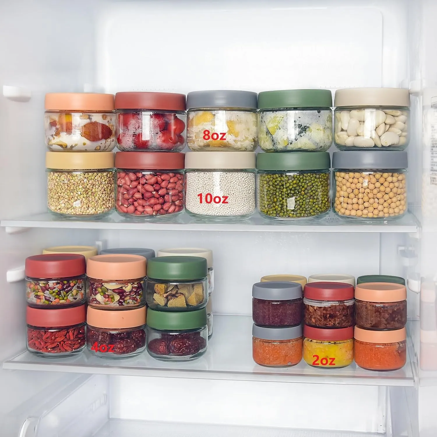 8oz Glass Jars with Lids 1 Cup Small Food Containers for Chia Pudding Jam Snack Yogurt Overnight Oats Candy,6-Pack