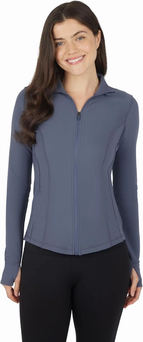 90 Degree By Reflex Full Zip Running Track Jacket Lightweight Athletic Slim Fit Jacket with Thumbholes