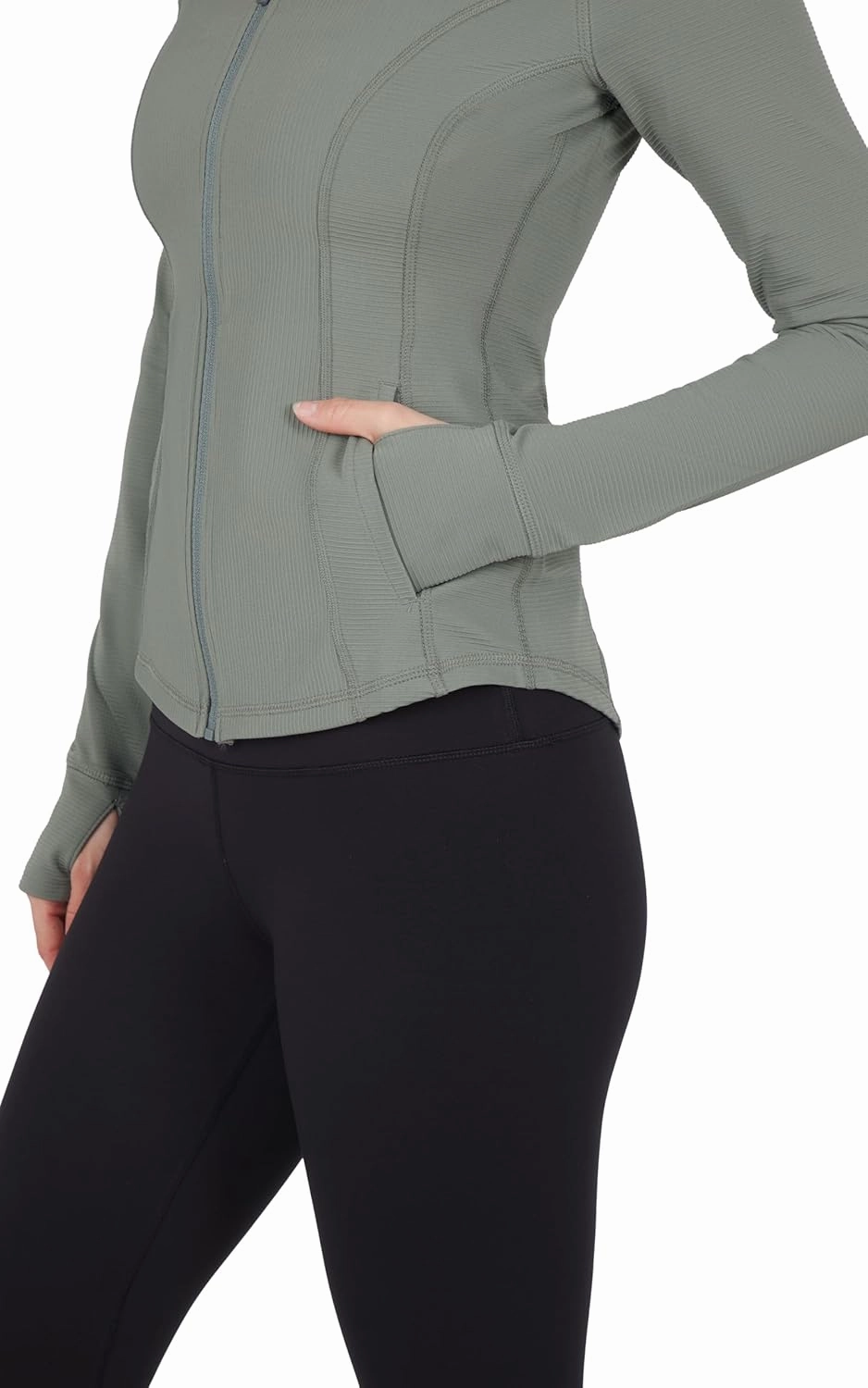 90 Degree By Reflex Full Zip Running Track Jacket Lightweight Athletic Slim Fit Jacket with Thumbholes