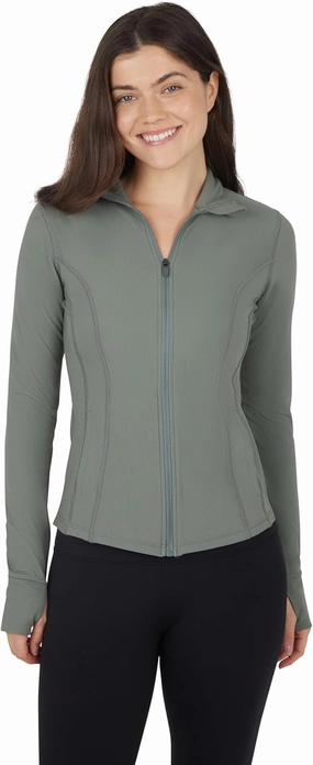 90 Degree By Reflex Full Zip Running Track Jacket Lightweight Athletic Slim Fit Jacket with Thumbholes