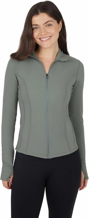 90 Degree By Reflex Full Zip Running Track Jacket Lightweight Athletic Slim Fit Jacket with Thumbholes