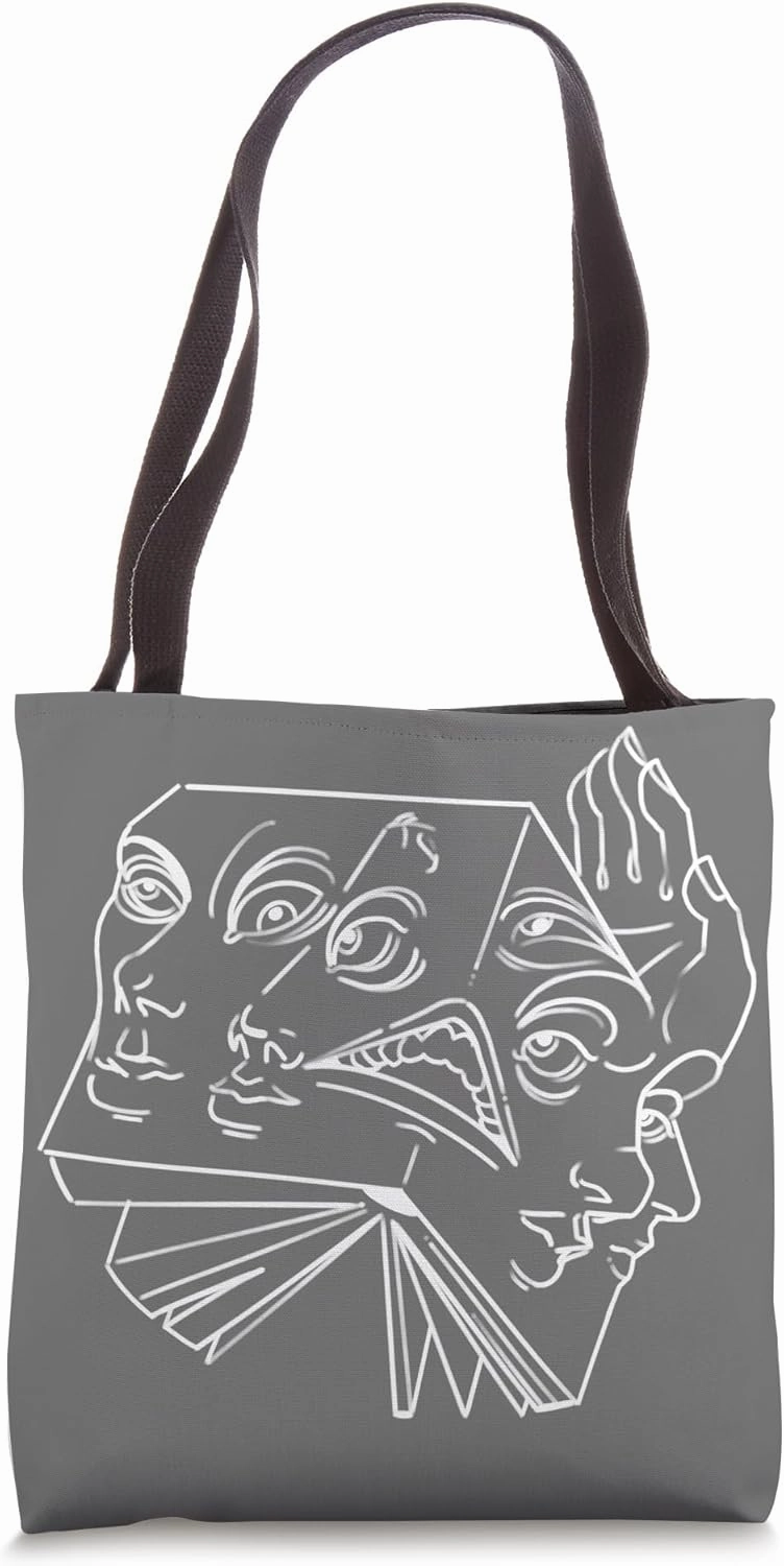 Abstract art expresses multiple faces existing in one entity Tote Bag