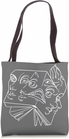 Abstract art expresses multiple faces existing in one entity Tote Bag