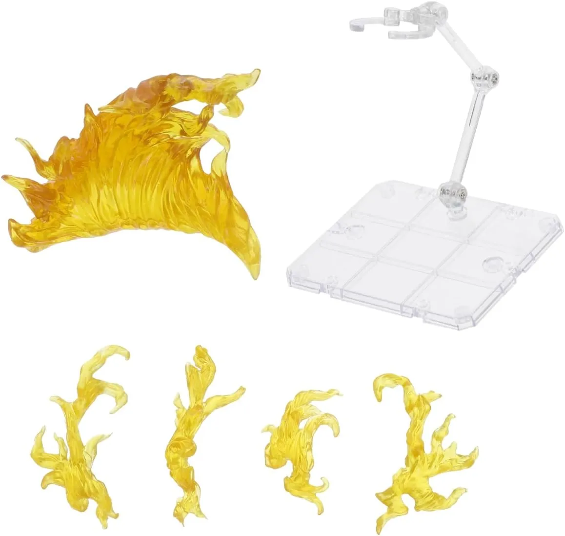 Action Figure Stand, 1PCS Assembly Action Figure Display Holder Base Doll Model Support Stand Compatible with HG RG SD SHF 1/144 Toy, Yellow