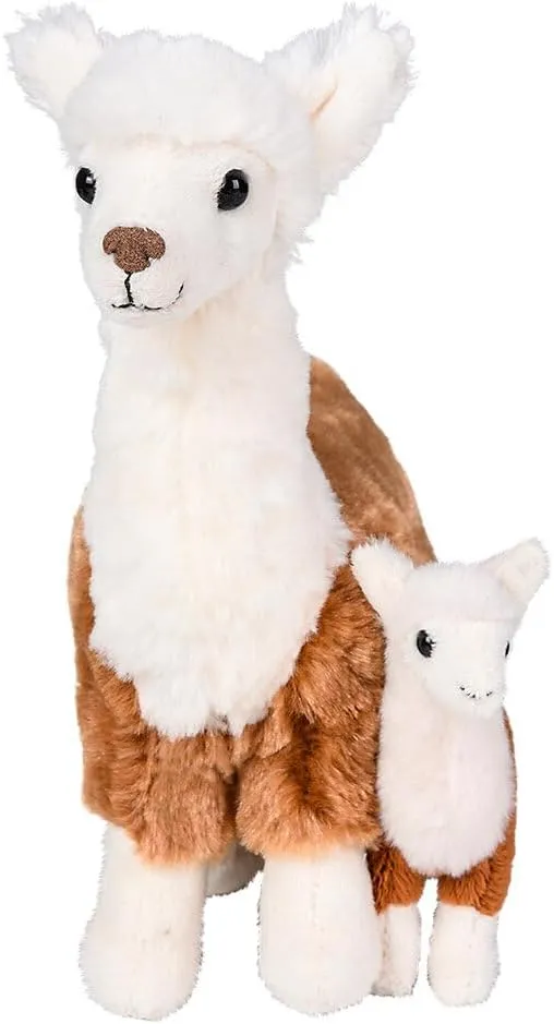 Adorable Mini (7"-8") Mother and Baby Birth of Life Plush Stuffed Animal (Llama)