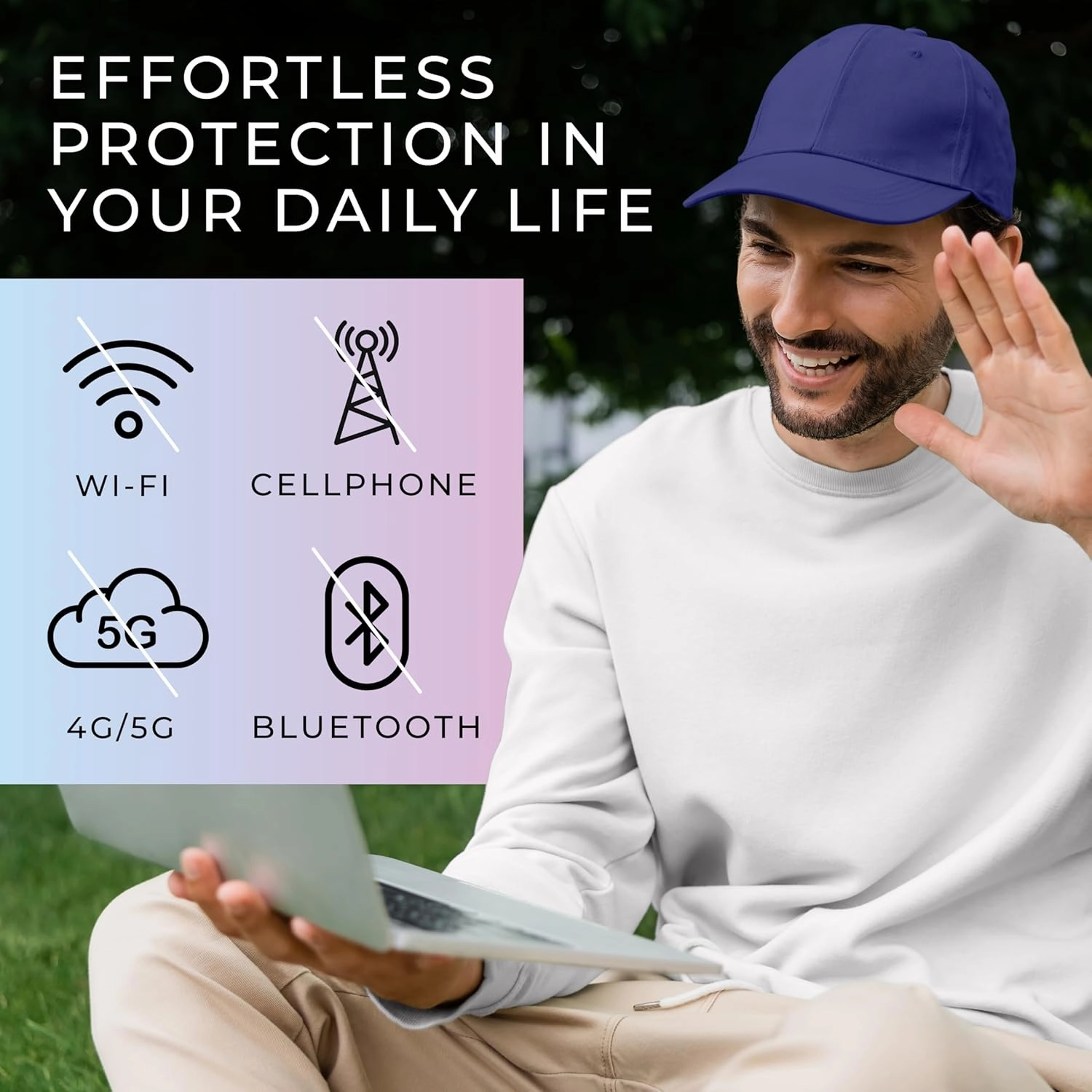 Aegis Apparel Faraday Hat, Silver Lining Fabric Blocks 99% of Wi Fi, Bluetooth, Cell Towers E M F Protection