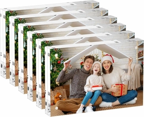 AITEE 5x7 Acrylic Picture Frames 6 Pack, 20% Thicker Block, Clear Picture Frames Freestanding Double Sided Magnetic Acrylic Lucite Frameless Transparent Square Frame Gift for Desktop Display