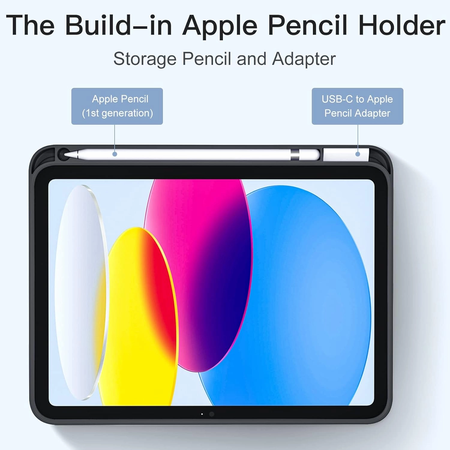 Akkerds Compatible with iPad (A16) 11th Generation Case 11 Inch 2025, for iPad 10th Generation Case 10.9 Inch 2022 with Pencil Holder, Slim Trifold Stand Protective Cover with Soft TPU Back, Black