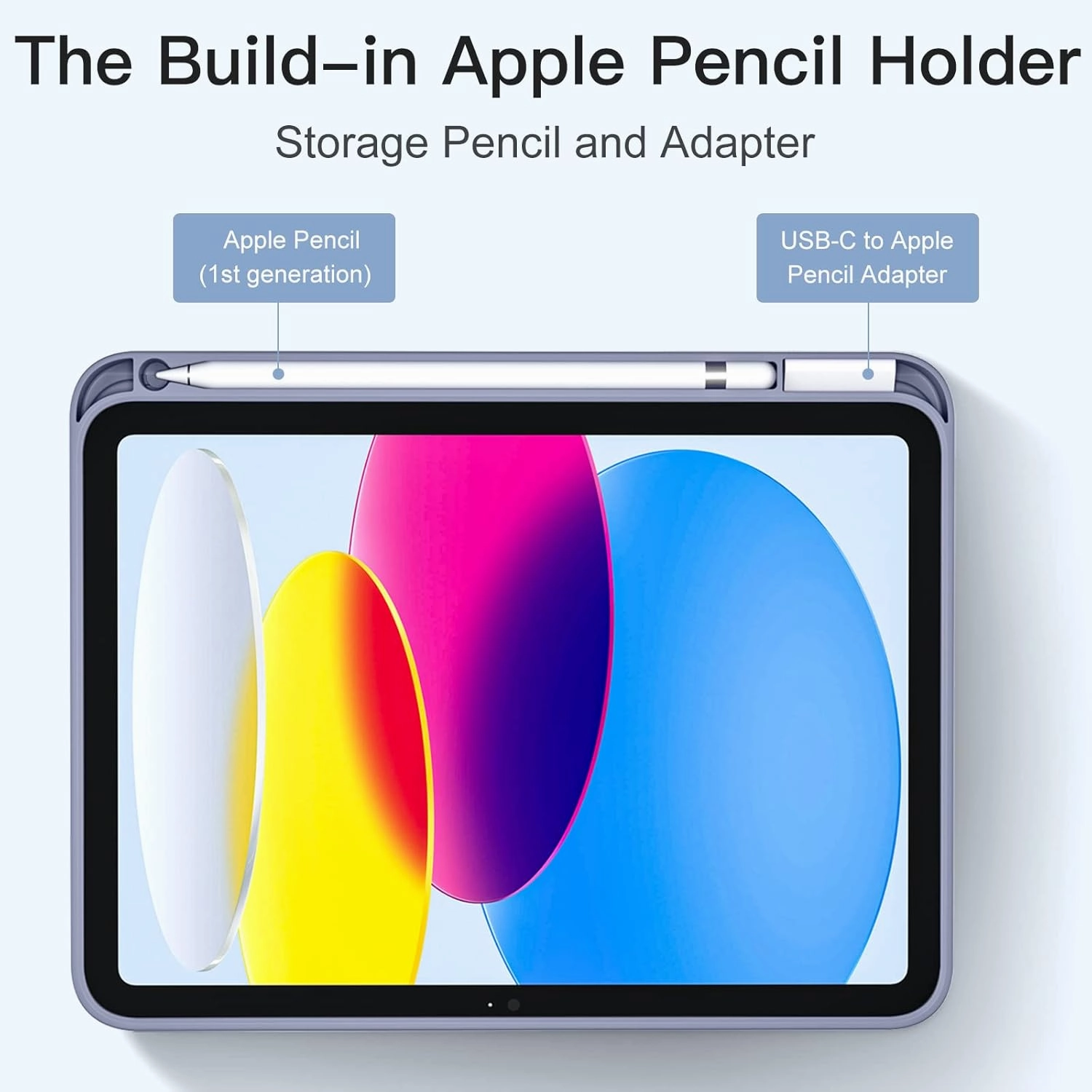 Akkerds Compatible with iPad (A16) 11th Generation Case 11 Inch 2025, for iPad 10th Generation Case 10.9 Inch 2022 with Pencil Holder, Slim Trifold Stand Protective Cover with Soft TPU Back, Blue Gray
