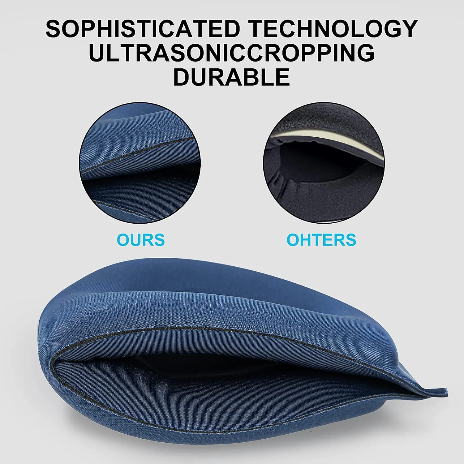 ALASKA BEAR 100% Blackout Sleep Mask Most Comfortable Contoured Eye Cups and Nose Covering for Women Men, 3D Pillowy Soft Light Blocking Eye Mask 0 Pressure on Eyelids & Eyelashes, Earplugs Set, Blue