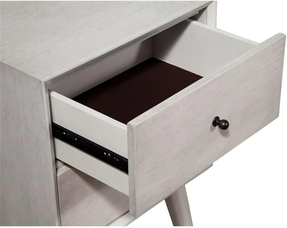 Alpine Furniture Flynn Nightstand, Gray