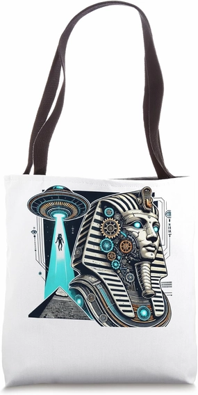 Ancient Sphinx Awakens Egypt Art Graphic Vintage Tote Bag