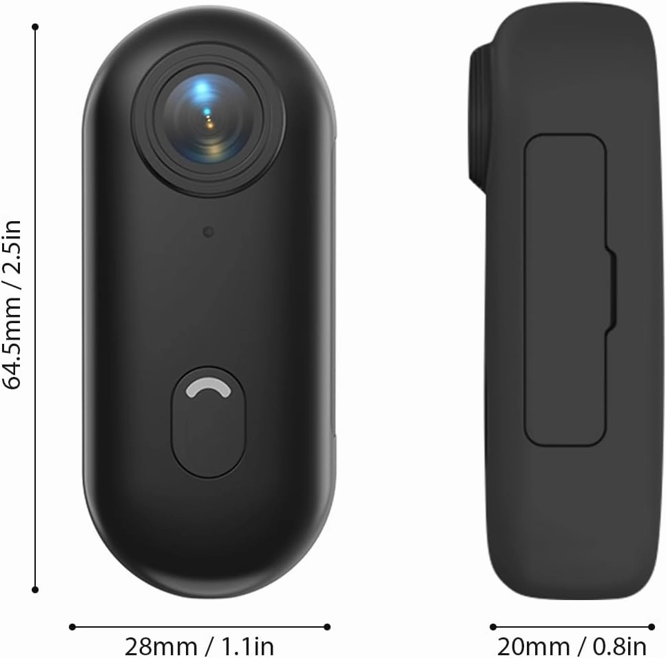 Andoer Mini Action Camera 1080P, Tiny Action Camera WiFi Sports Camera 120° Wide Angle Lens Built-in Battery with Magnetic Lanyard Back Clip Waterproof Case 32GB TF Card Mounting Accessories