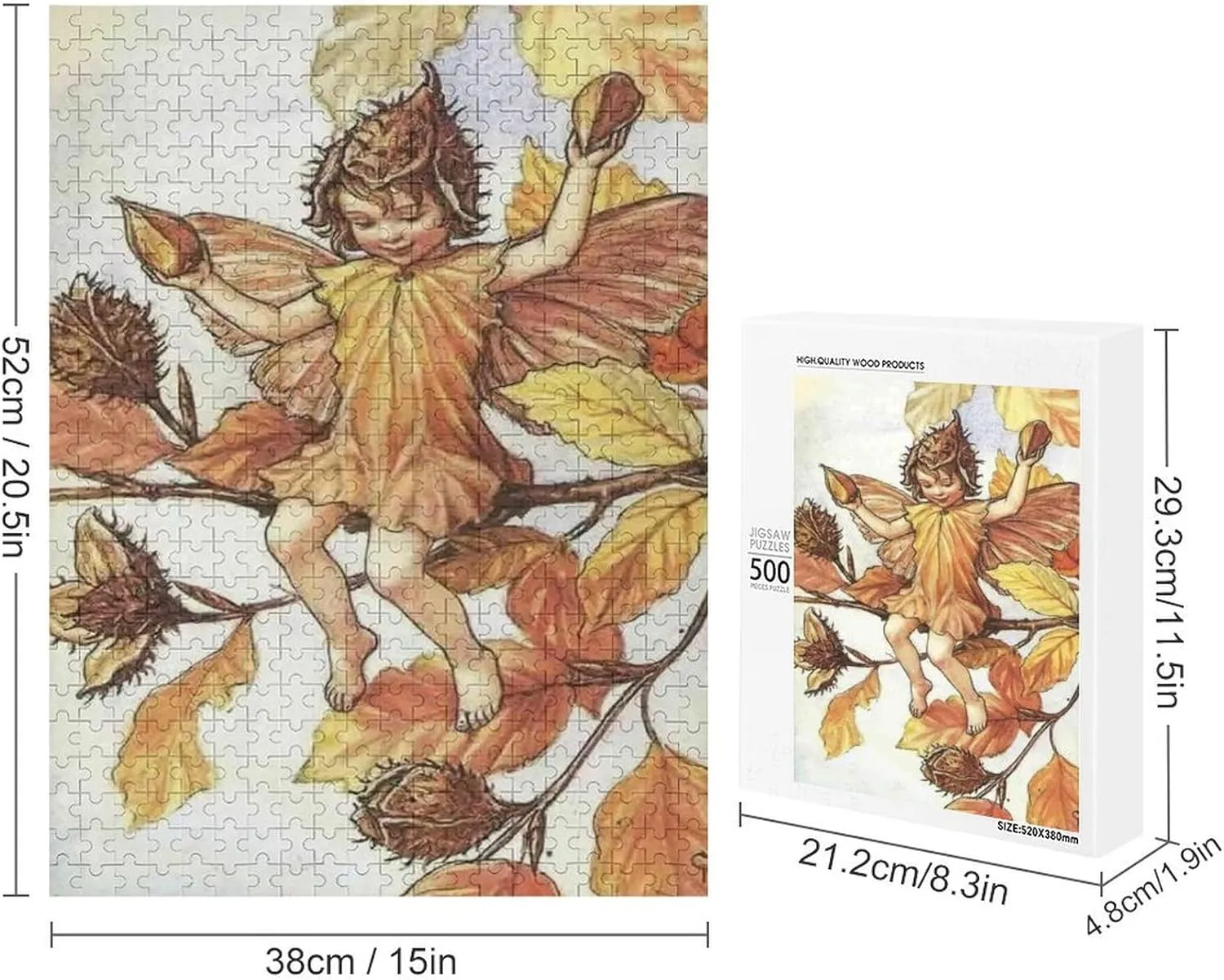 Animal Jigsaw Puzzle 500 Pieces Little Fish Puzzles for Adults Holiday Unique Gifts for Art Challenge Puzzles Educational Games Family Puzzles Gift for Women Men 20.5x15 Inch