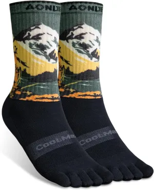 AONIJIE Toe Socks for Men and Women Athletic Hiking Coolmax Socks with toes - Soft Comfortable and Moisture Wicking