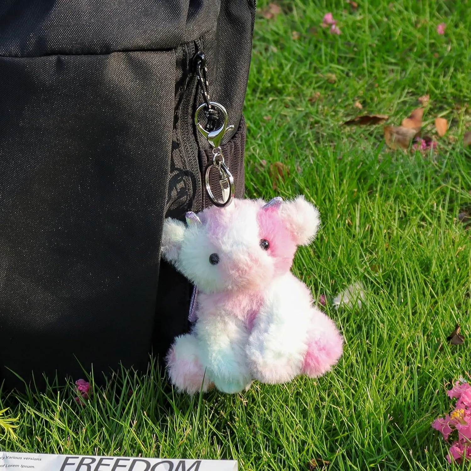 Apricot Lamb Cute Toys Plush Dragon Dinosaur Stuffed Animal Soft Keychain for Kids Bag, Purse, Backpack, Handbag (5 Inches) …